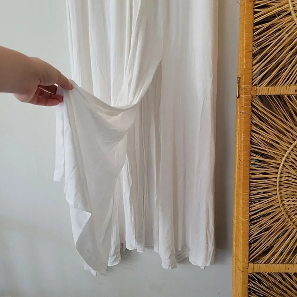 Free People White Maxi Dress Ribbed Boho Beach Sleeveless Small - Picture 5 of 10